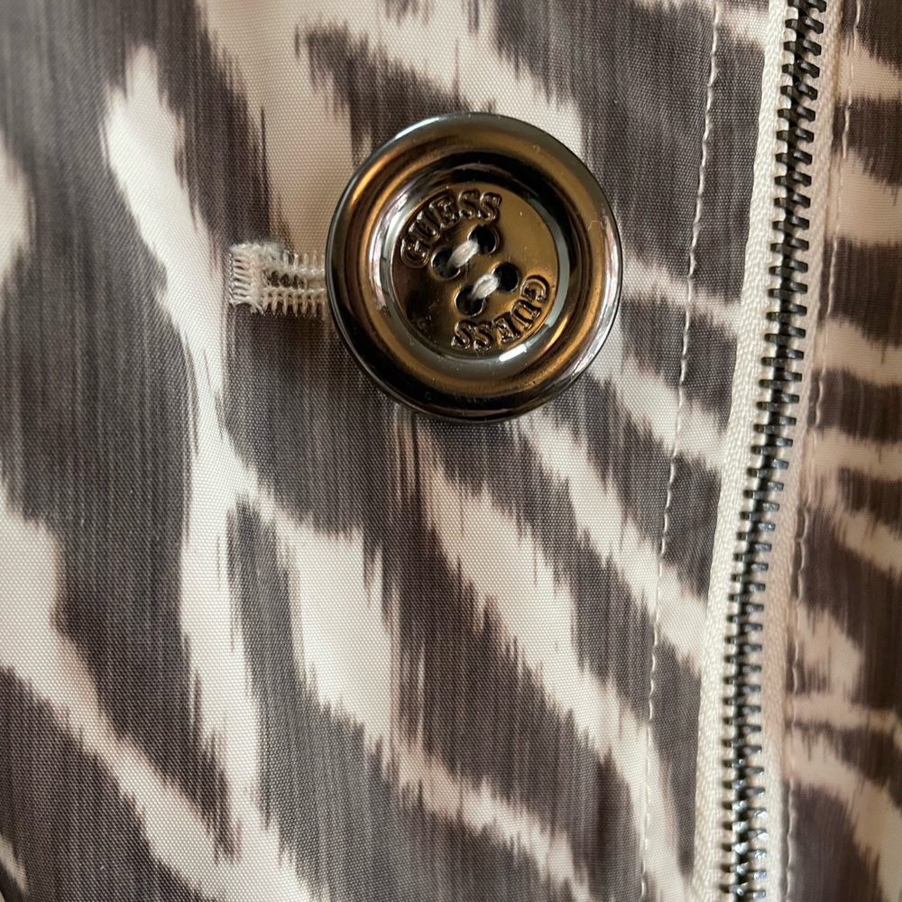 GUESS Zebra Print Trench Coat Size S - Picture 3 of 11